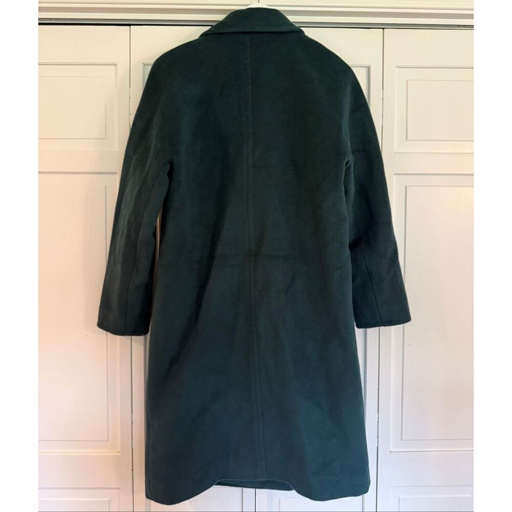 Quince NWT double breasted cashmere wool slouch coat size small green - Picture 6 of 13